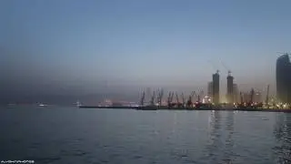 Sunset in Baku, Azerbaijan. Summer 2017