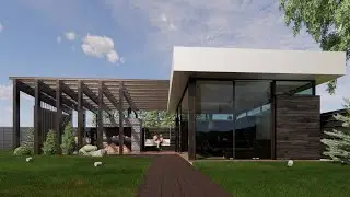 Проект летней кухни с барбекю. В1
