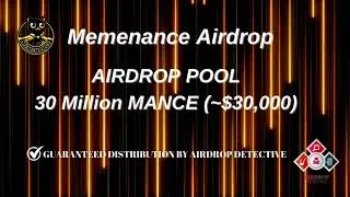 🕵️‍♂️  Memenance #Airdrop | 🏆  Reward Pool: 30 Million MANCE (~$30,000)#airdrop #bitcoin