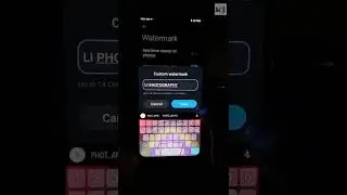 Photo Watermark On Camera | 