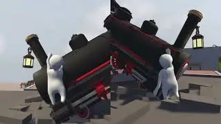 Human: Fall Flat (2 players) gameplay on Xbox Series S.