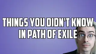 Things You Didn't Know in Path Of Exile (1) 