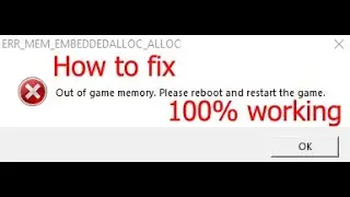 How to fix Gta V error||Out of game memory.Please reboot and restart the game||100% working