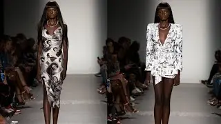 Duckie Thot walks for LaQuan Smith