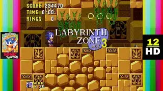 Sonic The Hedgehog: Labyrinth Zone Act 3 [HD]