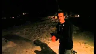 Guy peeing at  17 degree weather