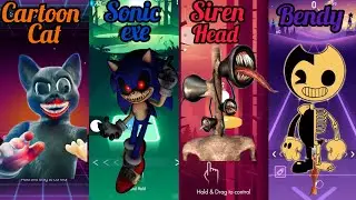 Cartoon Cat vs Sonic exe vs Siren head vs Bendy - Smash Color - Tiles hop - Beat Jumper - Beat shot