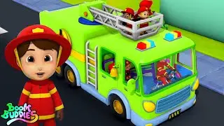 Wheels On The Fire Truck, Emergency Vehicle Song and Nursery Rhymes for Children