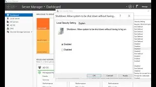 How To Enable Shutdown Command For Windows Server Logon Screen Local Security Policy