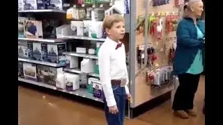 Boy Dressed Up As Cowboy Sings Lovesick Blues In Walmart With EDM Remix