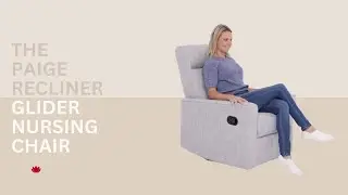 🇭🇲🇬🇧 Paige Glider Recliner Nursing Chair in Pure Grey
