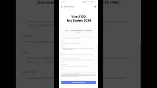 vivo x100 July Software update 2024 #shorts #vivox100