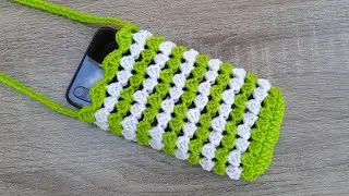 สอนถักกระเป๋าใส่โทรศัพท์ง่ายๆ✨️|crochet crossbody phone bag for beginners | Kataiythong.