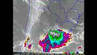 Imágenes Satelital del cono sur durante las tormentas en Uruguay y Argentina (1 al 3 de Mayo 2013)