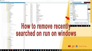 How to remove recently searched on run on windows