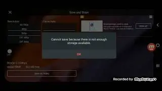 cannot save because there is not enough storage available