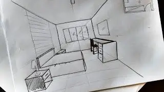 Como desenhar perspectiva interna: quarto simples