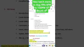 Azure Data Engineer new batch #azuredatabricks #azuredataengineer #shorts #ytshorts #cloud #pyspark
