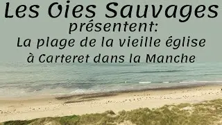 Carteret,  plage de la vieille église dans la Manche (50)