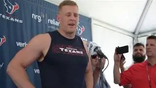 JJ Watt At Houston Texans Training Camp Day 1 2018