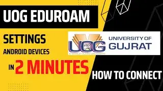 UOG | Wifi EDUROAM | SETTINGS | How to Connect wifi