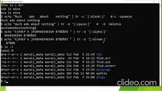Linux tr command: translate characters of input file.