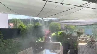 Sonnensegel Kühlung im Gastgarten von Rauch