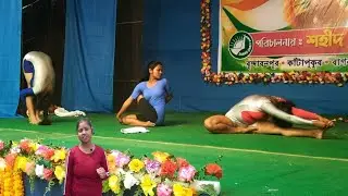 Senior girls perform their best yoga asanas 