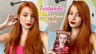 PINTEI O CABELO COM A TINTA BEAUTYCOLOR 76.44 | RUIVA LARANJINHA