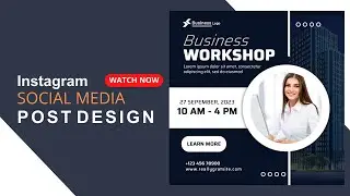 Business Workshop Poster Design in Adobe photoshop