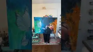 Are you my people? Leave a YAAAASSS 😉 ⬇️ #bolddecor #blueandorange #portraitartist #interiordesign