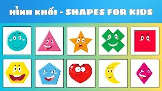🔺 Học Tiếng Anh Tên Hình Dạng & Hình Khối Cho Bé | Learn Shapes & 3D Objects 🟦🟡 | Oh Vui Kids