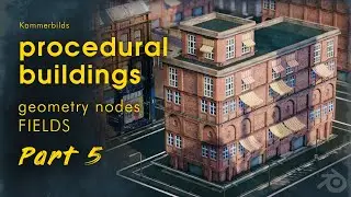 Blender: procedural buildings with geometry nodes fields | pt. 5
