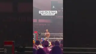 Cody Rhodes speaks to the crowd after WWE goes off air