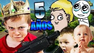 NIÑO de 5 AÑOS en Fortnite