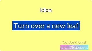 Turn over a new leaf meaning | let’s learn a new idiom 