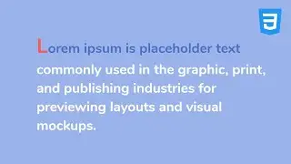 CSS first-letter & first line pseudo elements