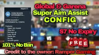 codm super aim assist config/increase damage/stable fps/less recoil/101% no ban/ global/garena/s7