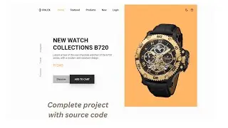 Create a Online watch store design | HTML, CSS & JAVASCRIPT |  Complete watch store