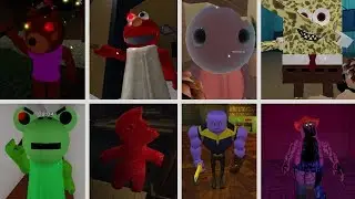 ROBLOX PIGGY vs PUPPET vs BAKON vs FROGGY vs SPONGE vs COCOA vs GUMMY JUMPSCARE