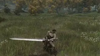 Guts Dragonslayer Greatsword w Standard Greatsword Moveset & Maliketh's Black Blade Weapon Art, 1A