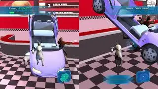 Goat Simulator on Nintendo Switch. 2 players, split screen.
