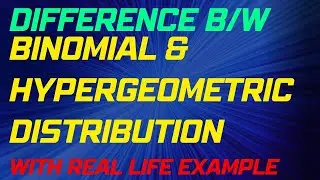 Difference between Binomial Distribution and Hypergeometric distribution