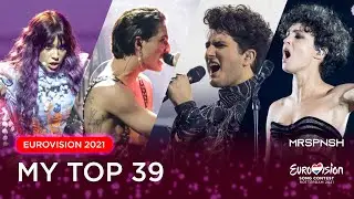 Eurovision 2021: my top 39 (after the show)