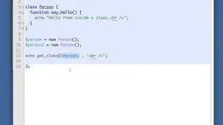 PHP Tutorial   Advanced   03 04  Instantiating a class