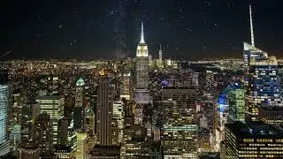 Nyc Skyline Night Time Lapse - No copyright