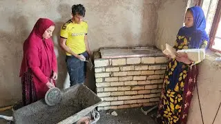 Nomadic life: The Chavil family makes a sink for their kitchen
