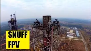 Creepy abandoned giant Russian factory - drone aerial video p.1- Fall