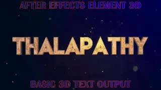 Thalapathy 65 / Adobe After Effects Element 3D Text