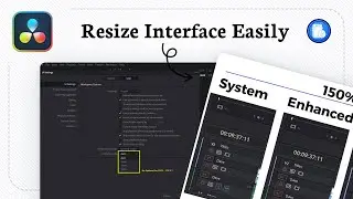 How to adjust UI scale in DaVinci Resolve (Screen Fit)